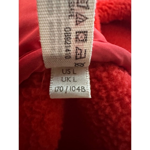 FP Movement Free People Hit The Slopes Fleece Pullover Sz L Snap Front Red Boxy - Picture 10 of 12